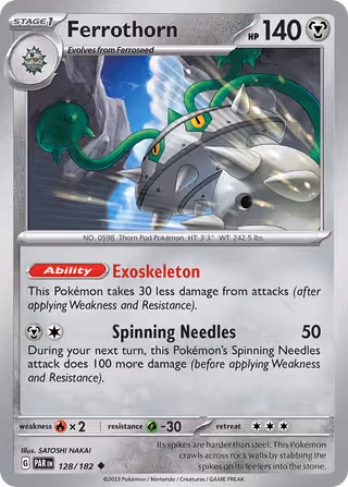 Ferrothorn 128/182 Pokemon card
