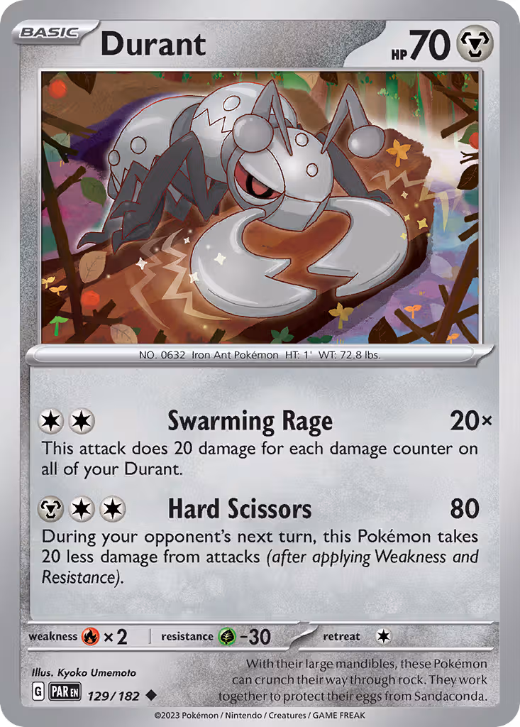 Durant 129/182 Pokemon card