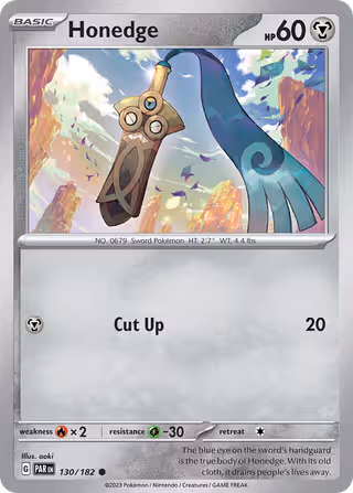 Honedge 130/182 Pokemon card
