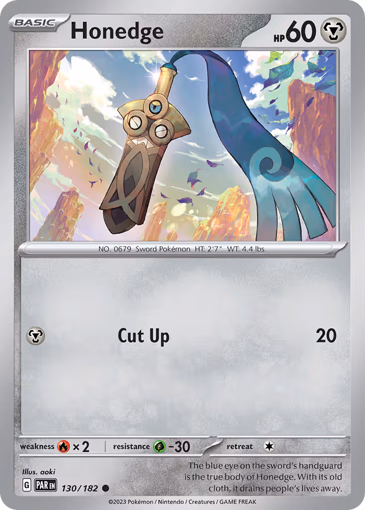 Honedge 130/182 Pokemon card