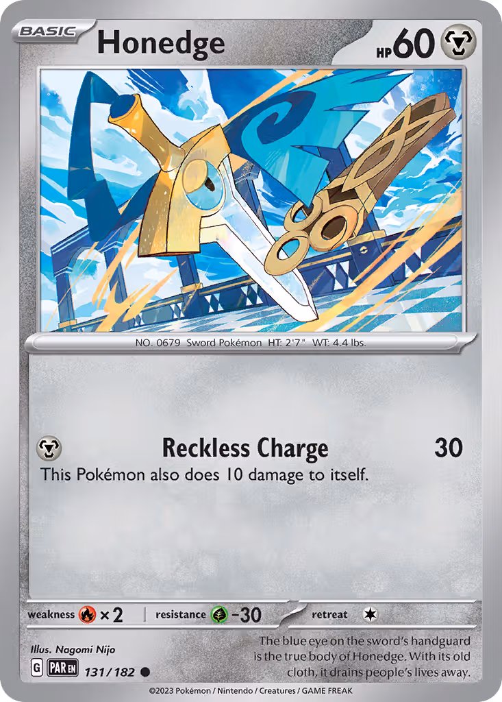 Honedge 131/182 Pokemon card