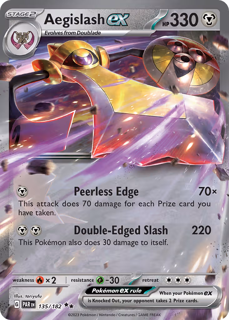 Aegislash ex 135/182 Pokemon card