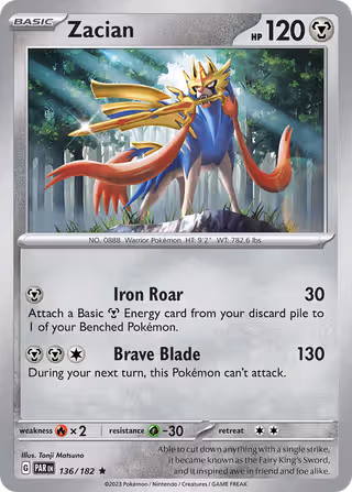 Zacian 136/182 Pokemon card