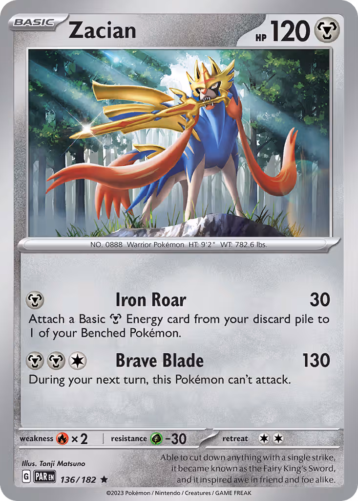 Zacian 136/182 Pokemon card