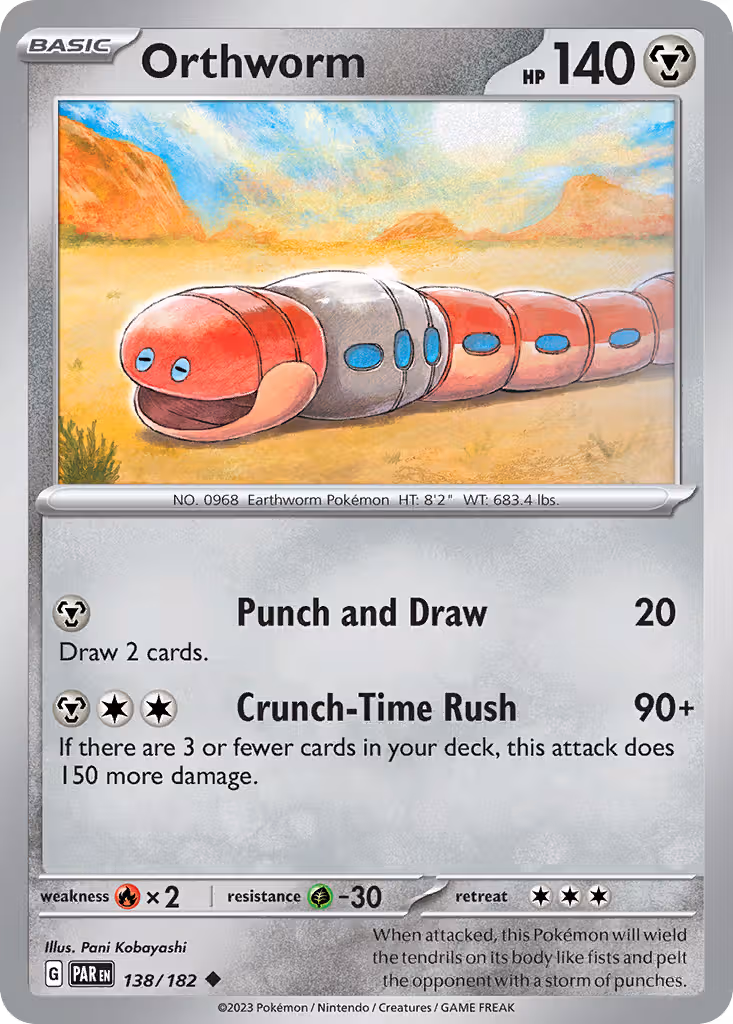 Orthworm 138/182 Pokemon card