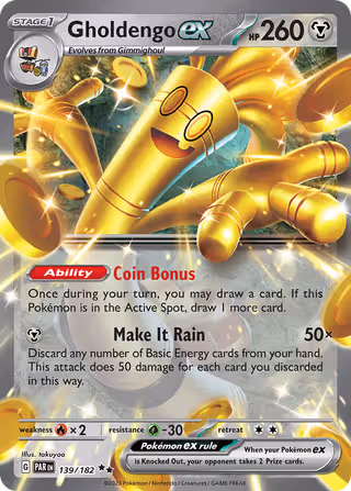 Gholdengo ex 139/182 Pokemon card