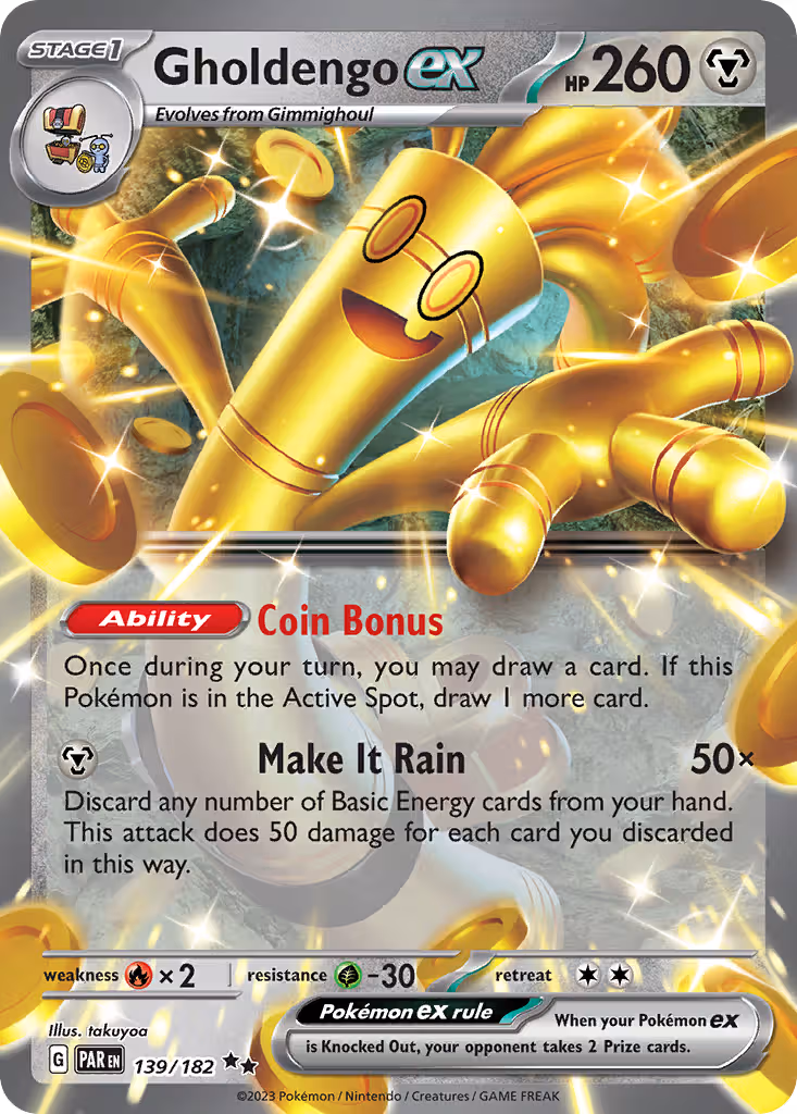 Gholdengo ex 139/182 Pokemon card