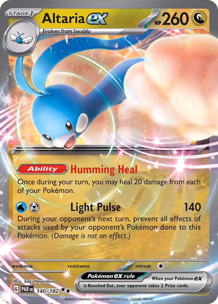 Altaria ex 140/182 Pokemon card
