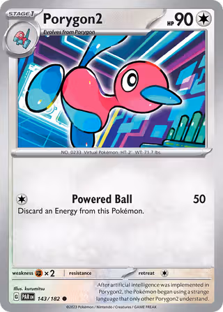 Porygon2 143/182 Pokemon card