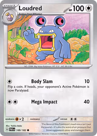 Loudred 149/182 Pokemon card