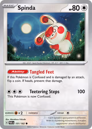 Spinda 151/182 Pokemon card