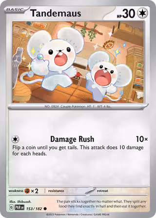 Tandemaus 153/182 Pokemon card