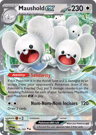 Maushold ex 155/182 Pokemon card