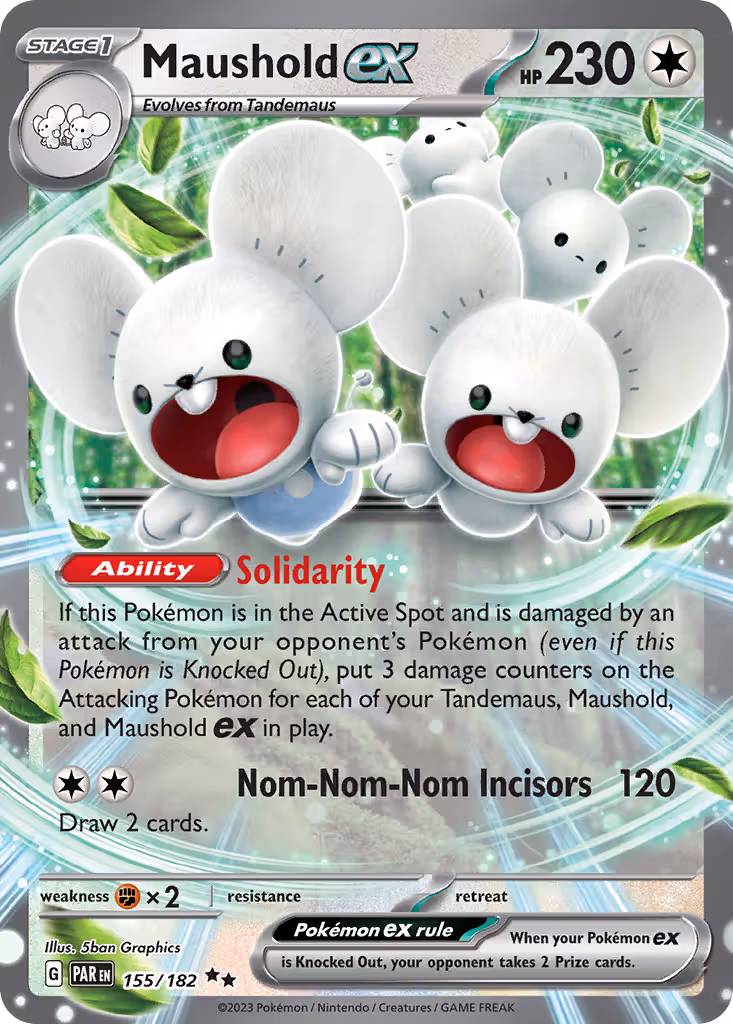 Maushold ex 155/182 Pokemon card