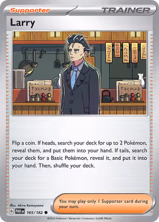 Larry 165/182 Pokemon card