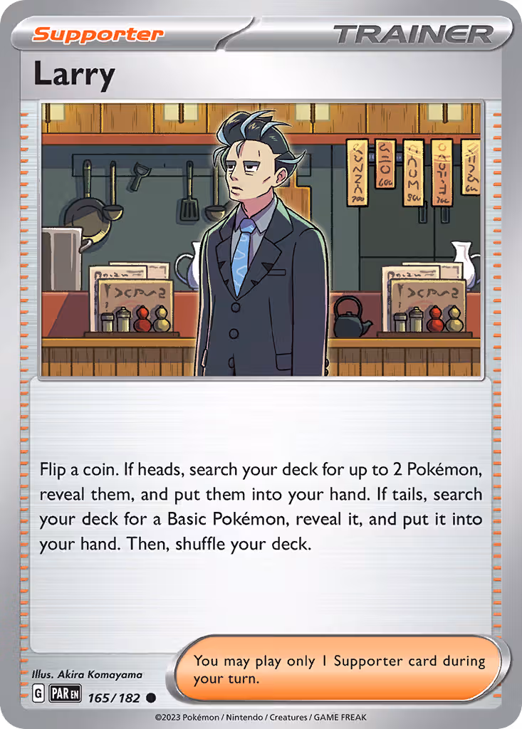 Larry 165/182 Pokemon card