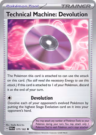 Technical Machine: Devolution 177/182 Pokemon card