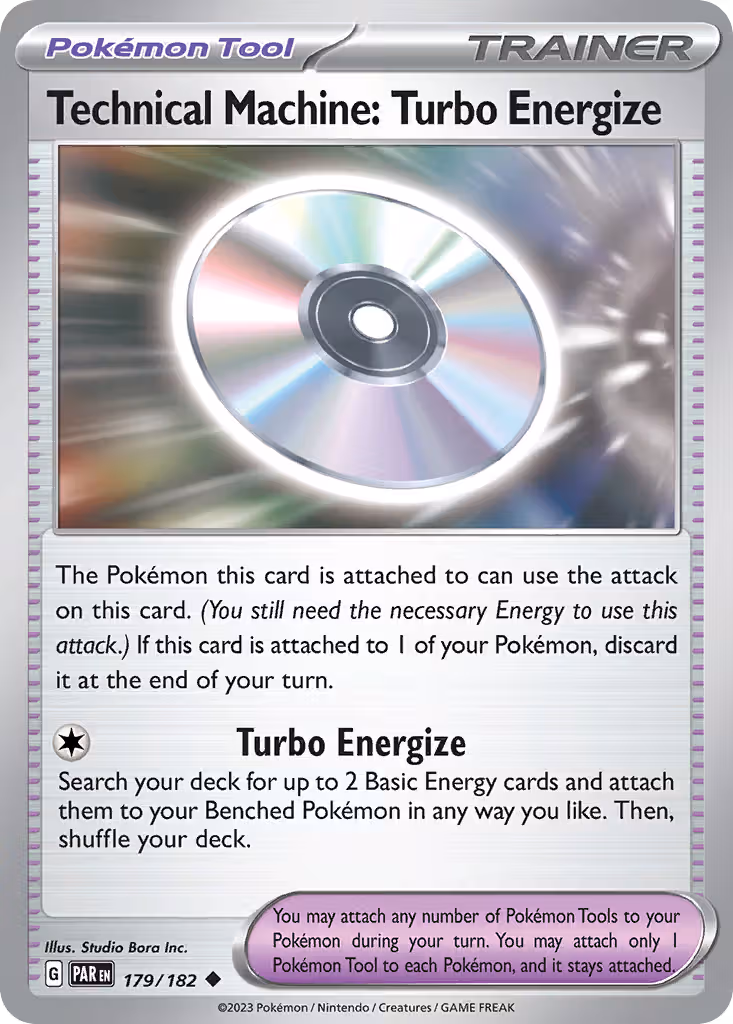 Technical Machine: Turbo Energize 179/182 Pokemon card