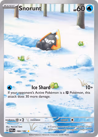 Snorunt 188/182 Pokemon card