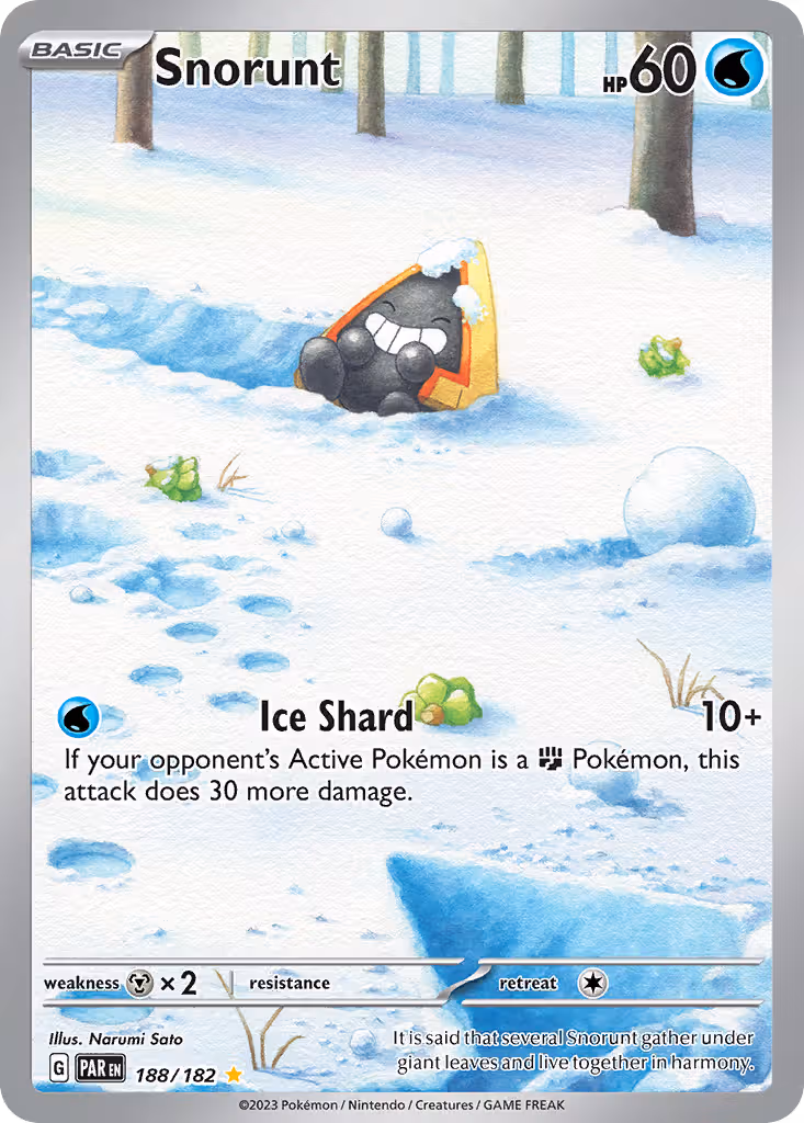Snorunt 188/182 Pokemon card