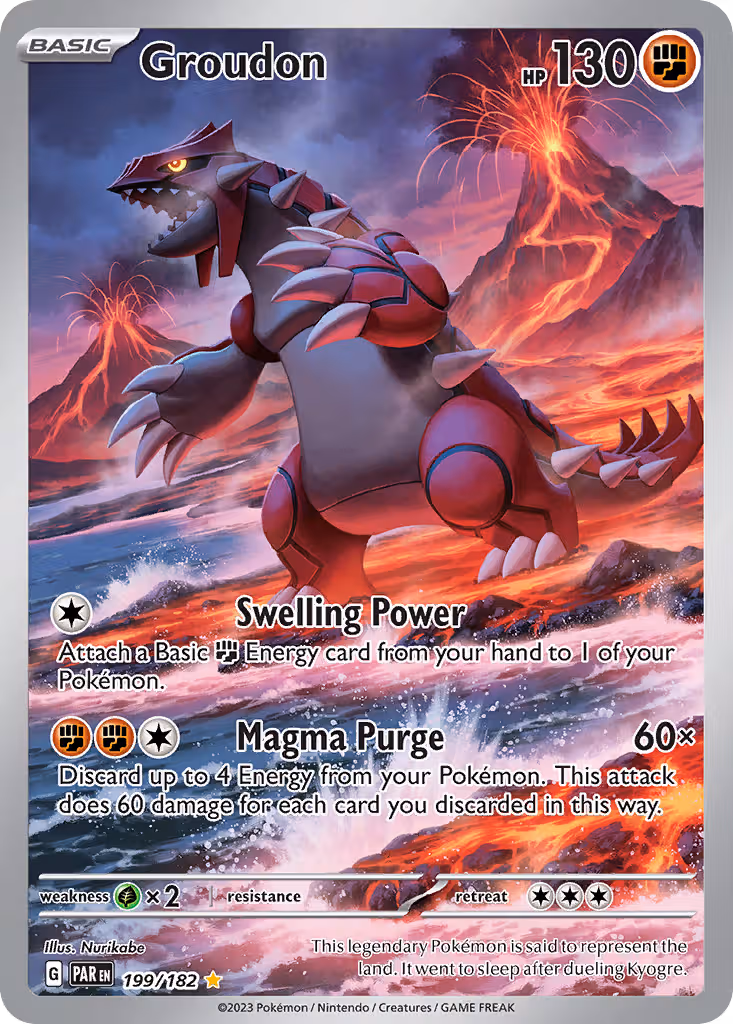 Groudon 199/182 Pokemon card