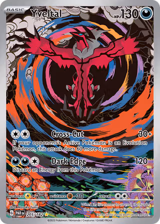 Yveltal 205/182 Pokemon card