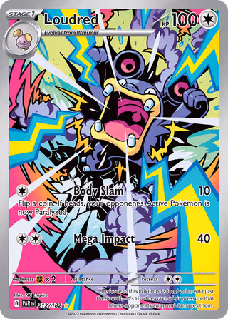 Loudred 212/182 Pokemon card