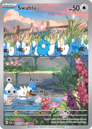 Swablu 213/182 Pokemon card
