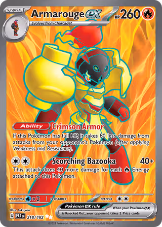 Armarouge ex 218/182 Pokemon card