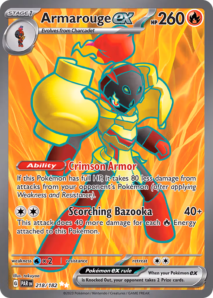 Armarouge ex 218/182 Pokemon card