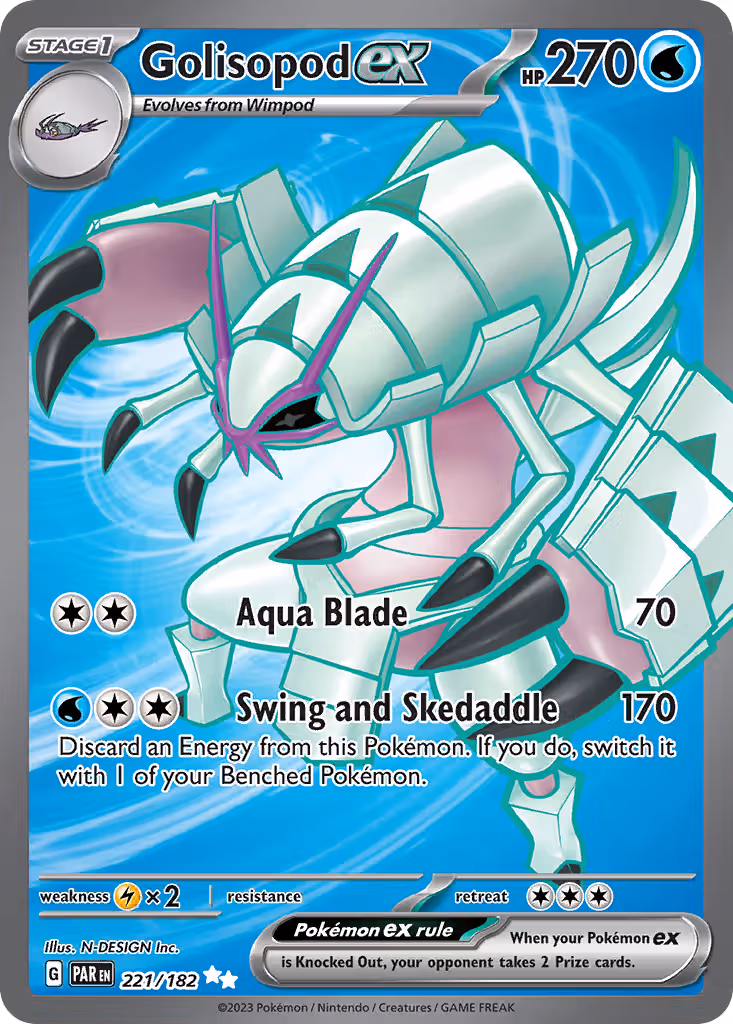 Golisopod ex 221/182 Pokemon card