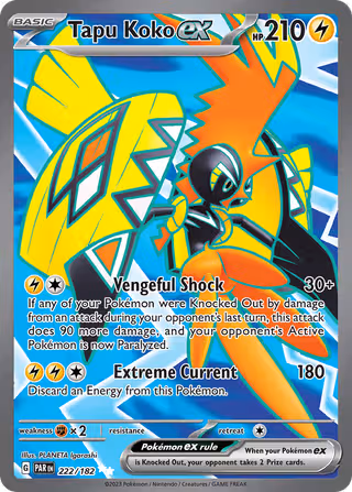 Tapu Koko ex 222/182 Pokemon card