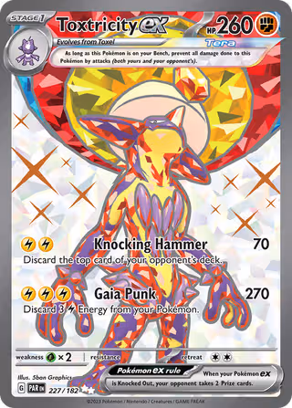 Toxtricity ex 227/182 Pokemon card