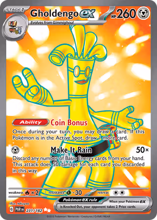 Gholdengo ex 231/182 Pokemon card