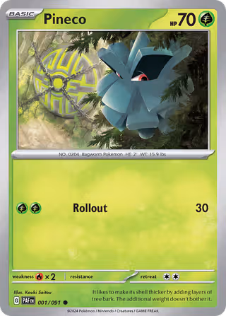 Pineco 1/91 Pokemon card