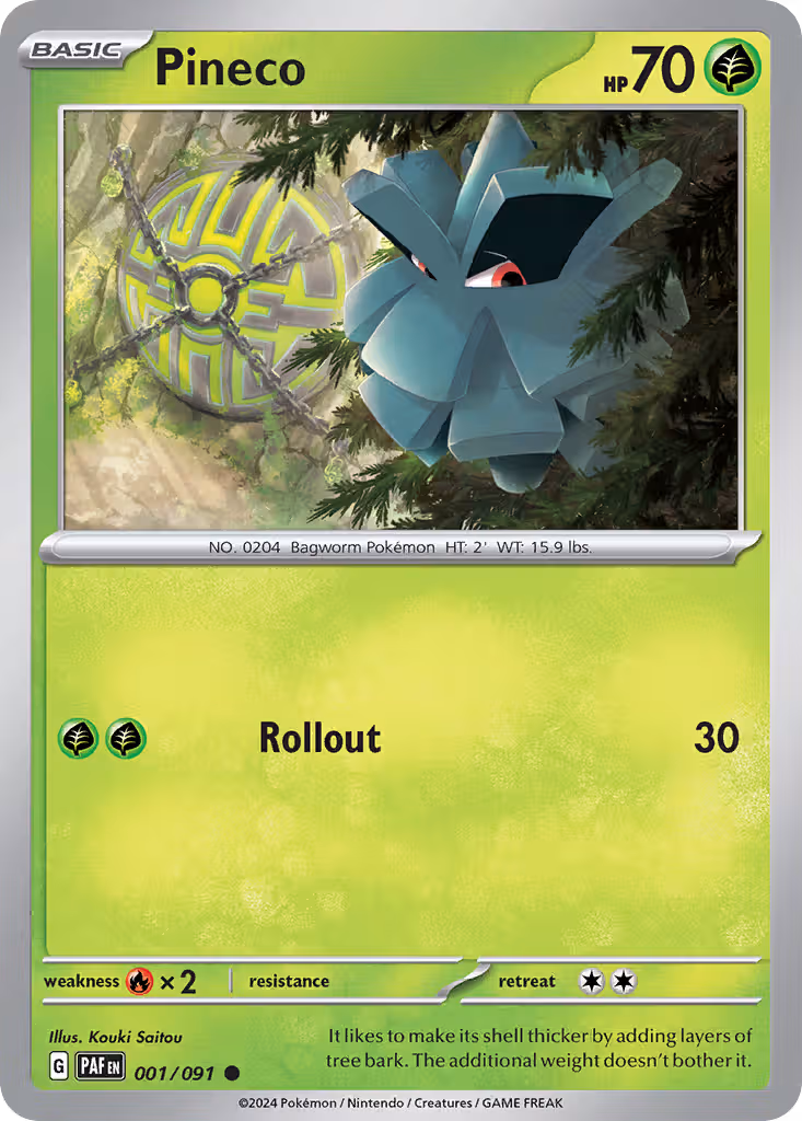 Pineco 1/91 Pokemon card