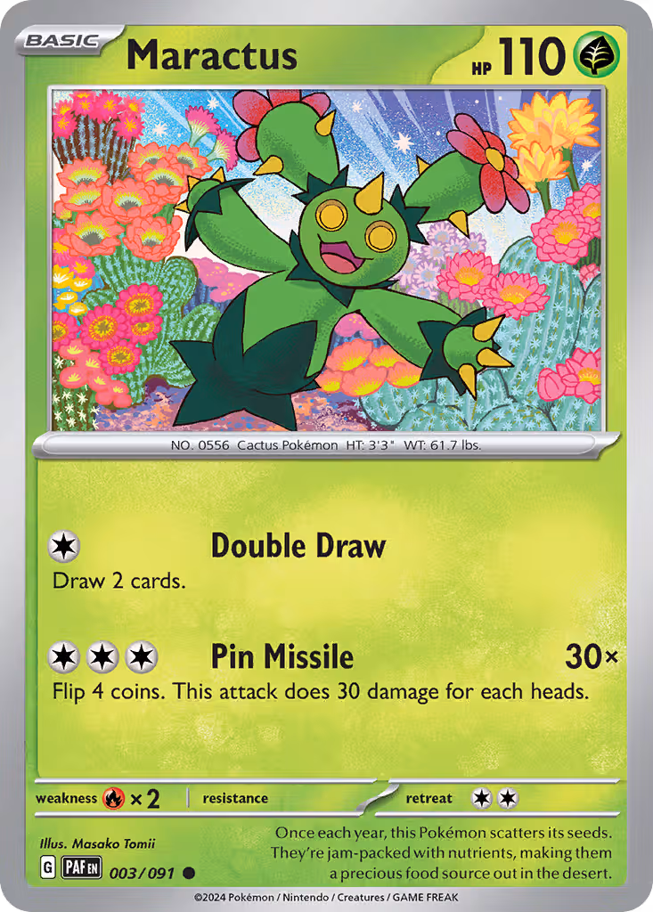 Maractus 3/91 Pokemon card