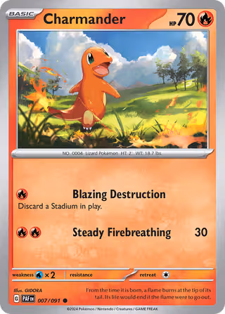 Charmander 7/91 Pokemon card