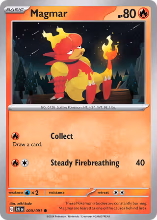 Magmar 9/91 Pokemon card