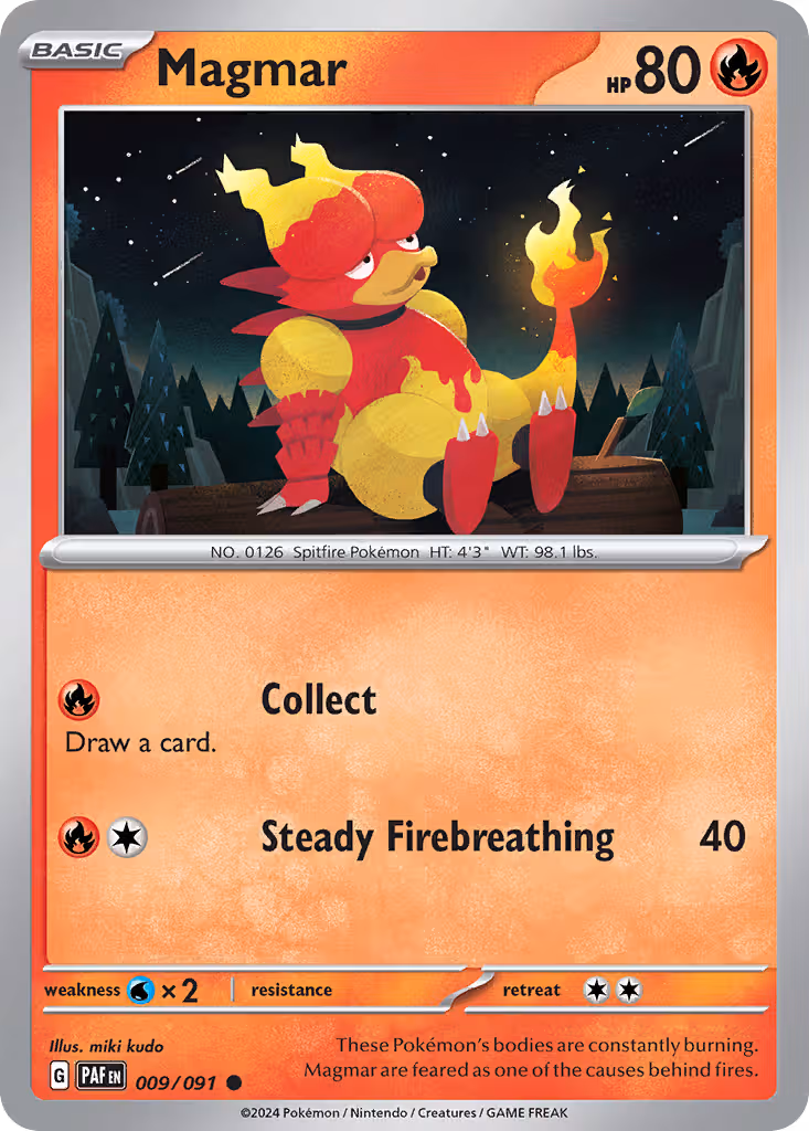 Magmar 9/91 Pokemon card