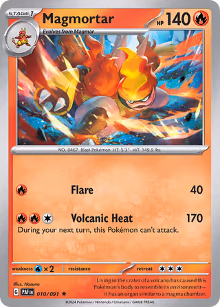 Magmortar 10/91 Pokemon card
