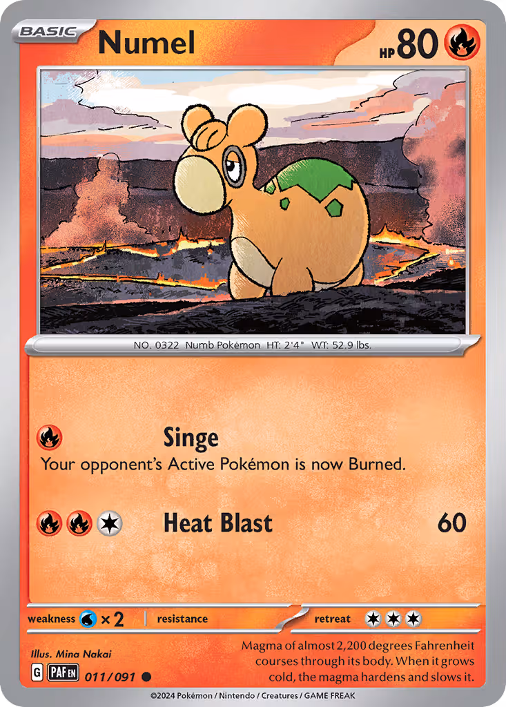 Numel 11/91 Pokemon card