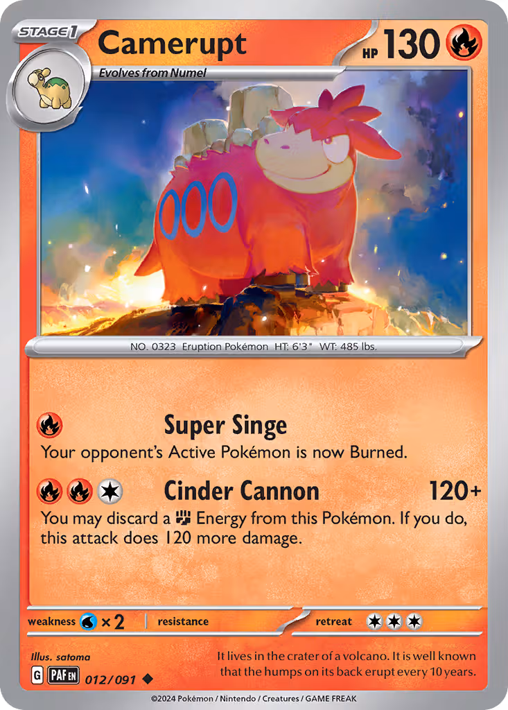 Camerupt 12/91 Pokemon card