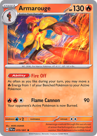 Armarouge 15/91 Pokemon card