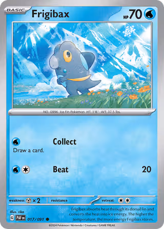 Frigibax 17/91 Pokemon card