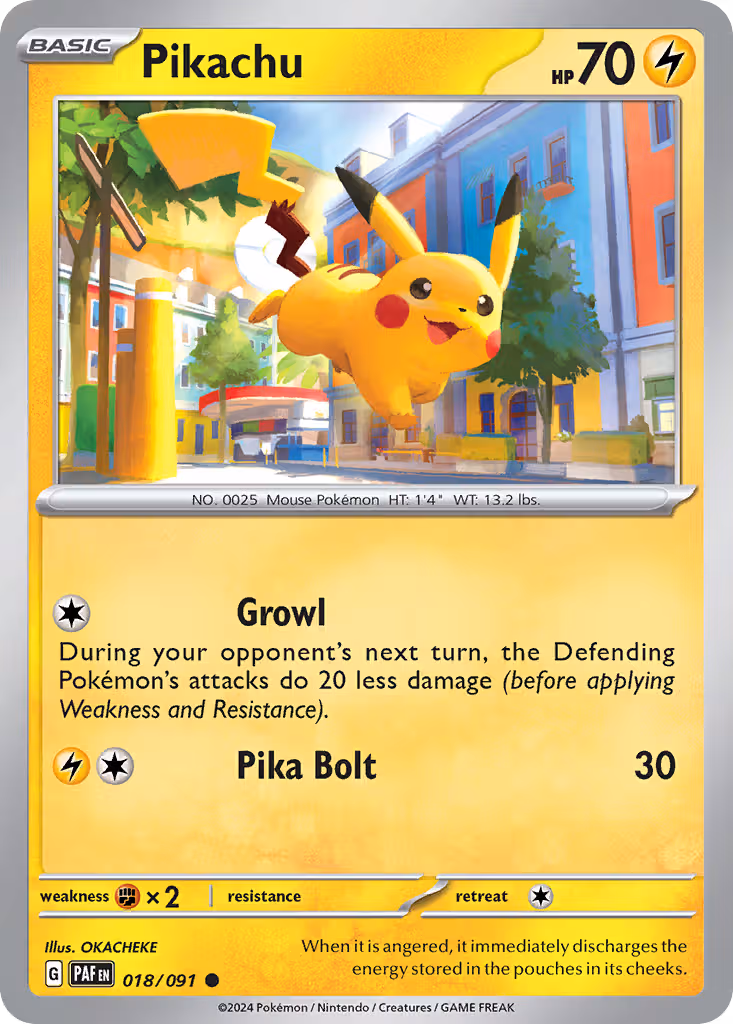 Pikachu 18/91 Pokemon card