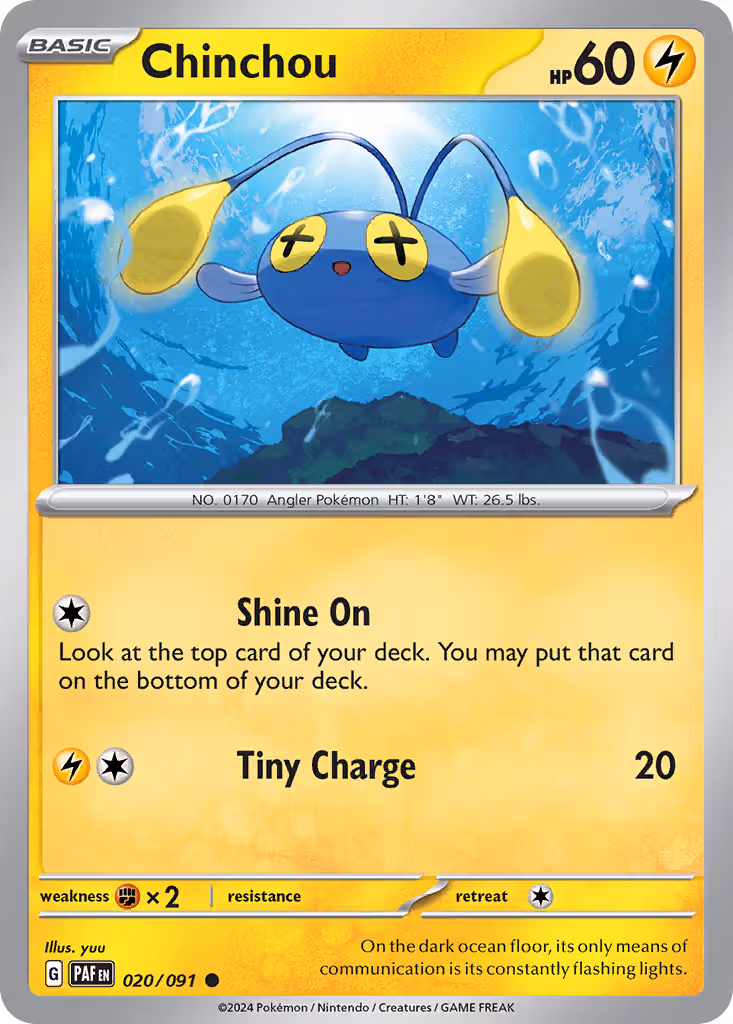 Chinchou 20/91 Pokemon card