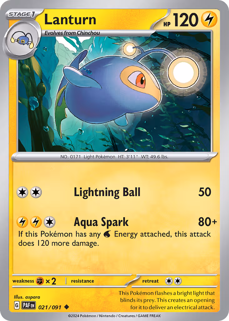 Lanturn 21/91 Pokemon card