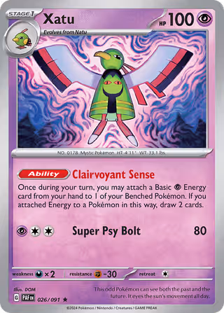 Xatu 26/91 Pokemon card