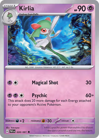 Kirlia 28/91 Pokemon card